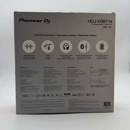 Pioneer DJ HDJ-X5BT-N Gold Professional With Box READ