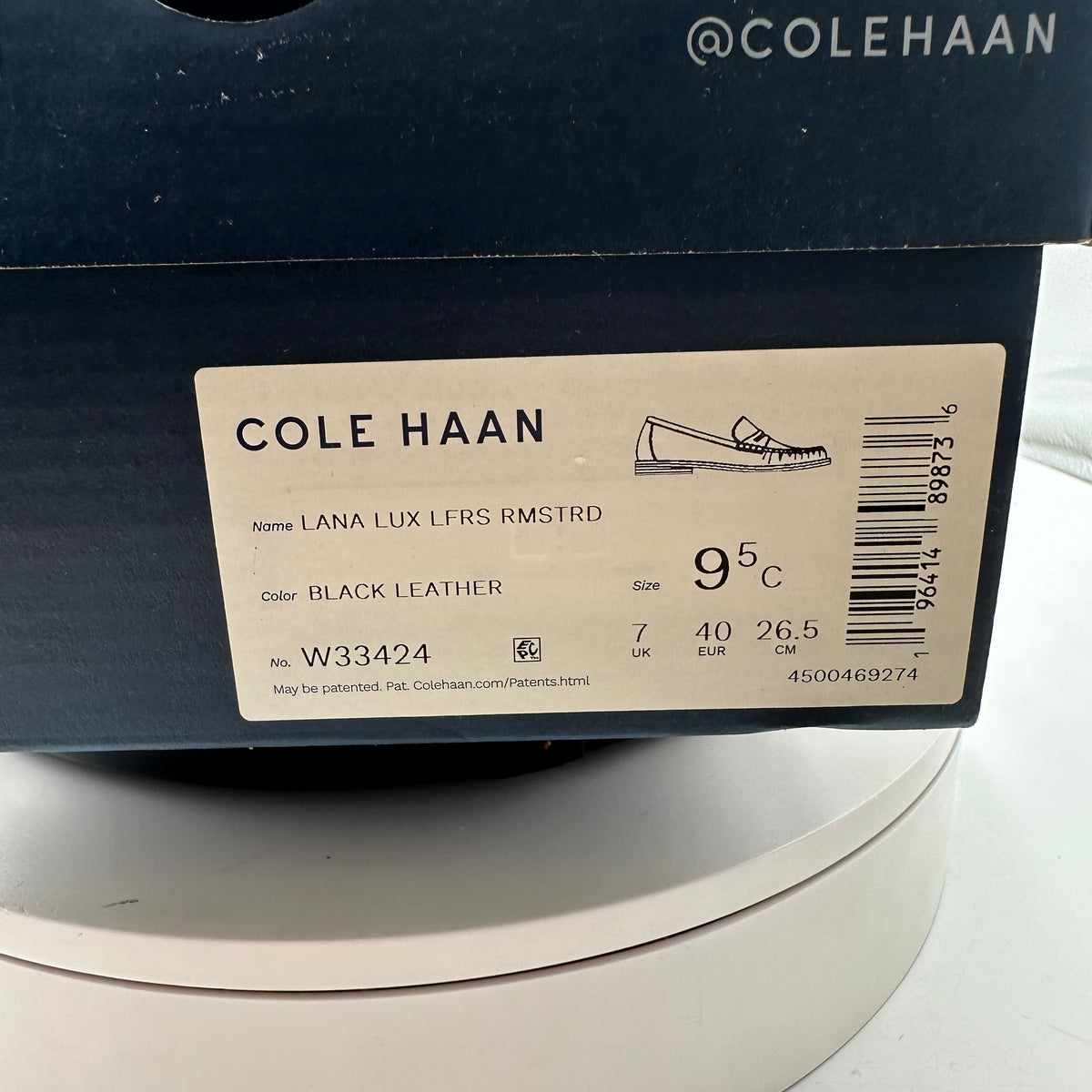 Cole Haan Lana Lux Loafers Remastered Black Leather Size 9.5