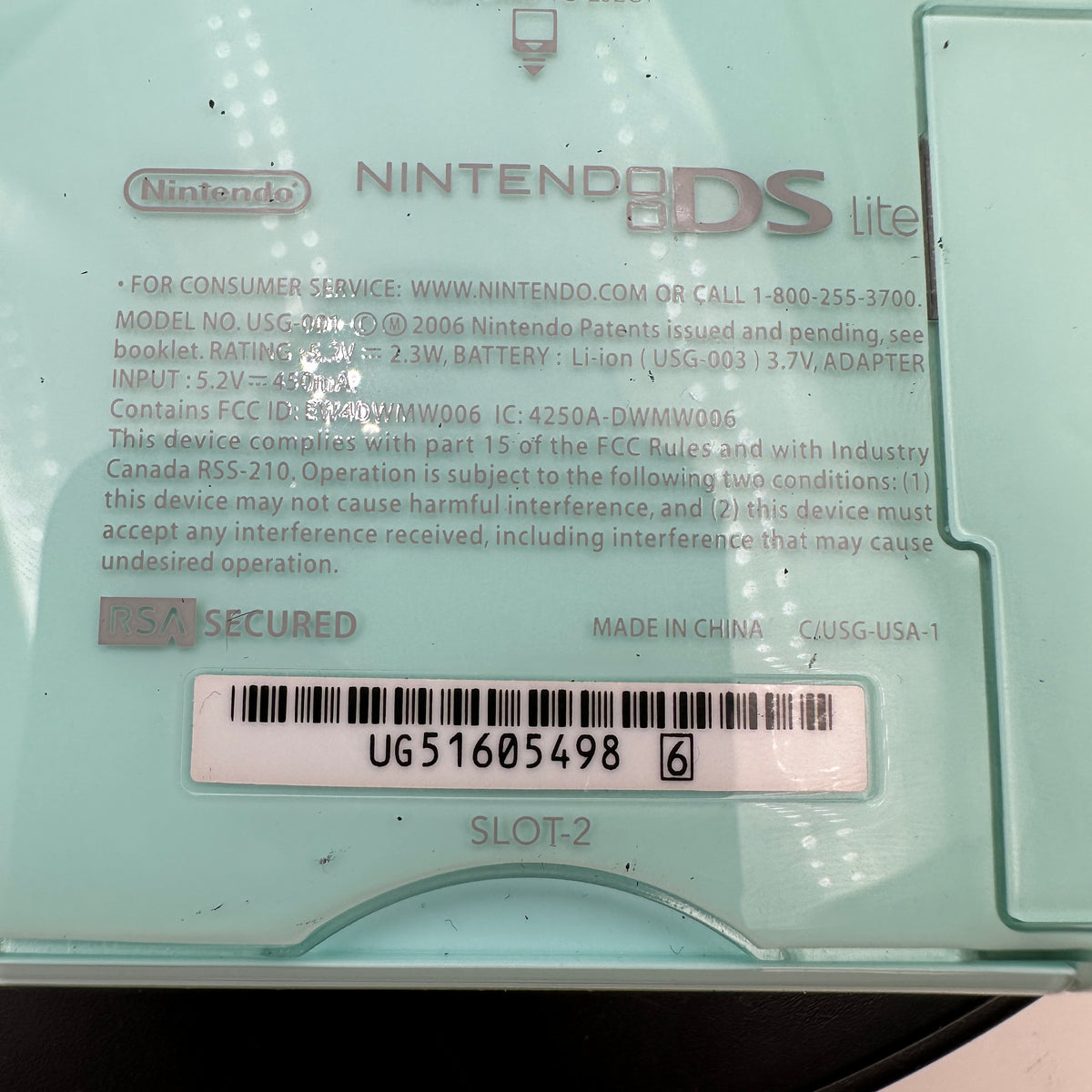 Nintendo DS Lite NTR-001 2006 READ MINTY