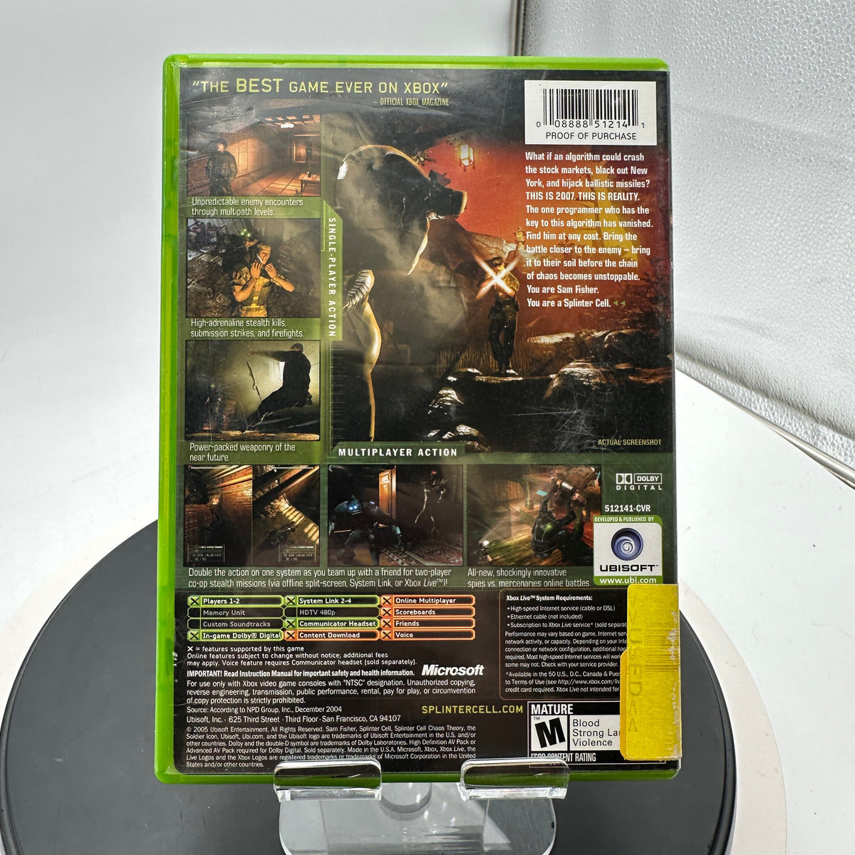 Splinter Cell Chaos Theory Xbox CIB