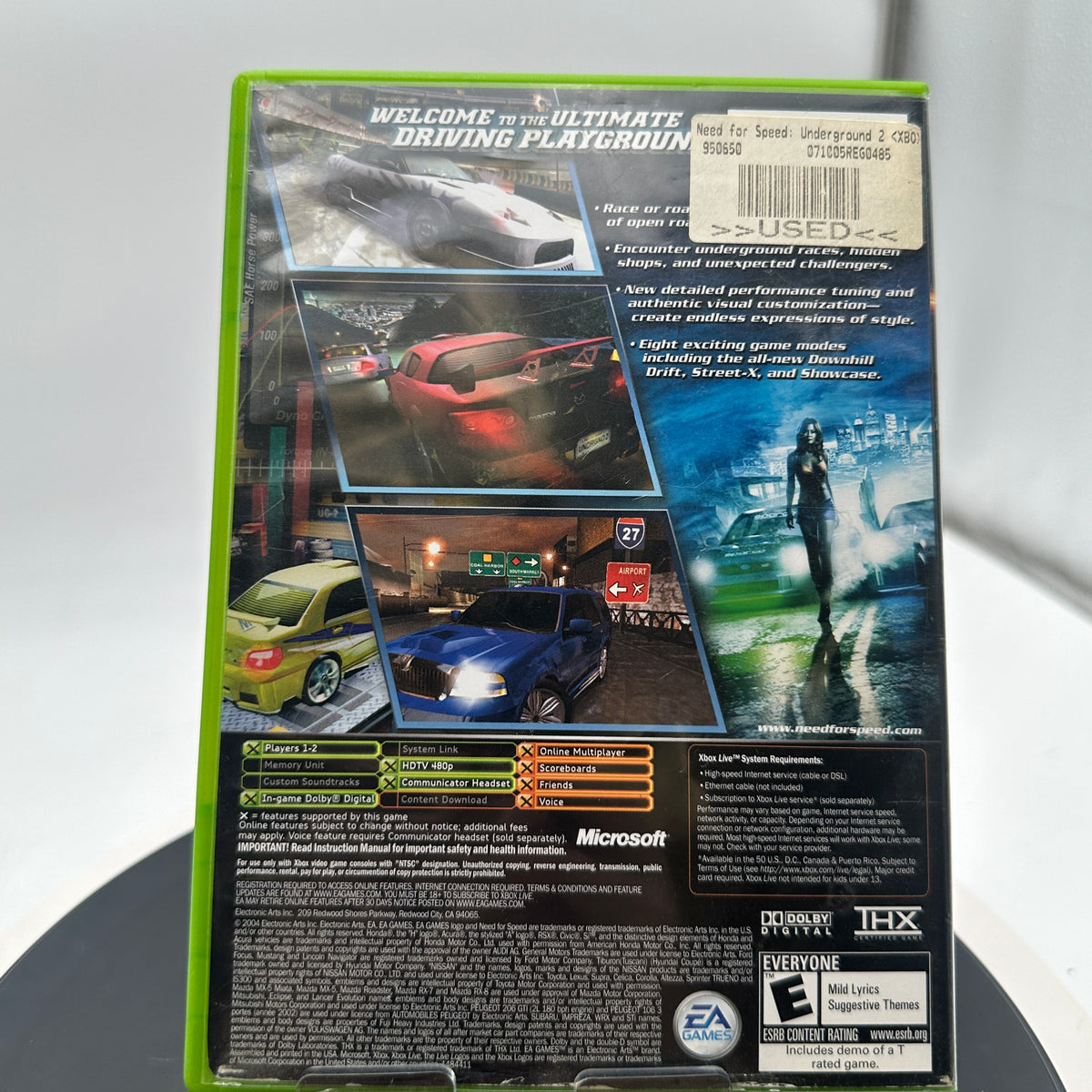Need for Speed Underground 2 Xbox Disc and Case