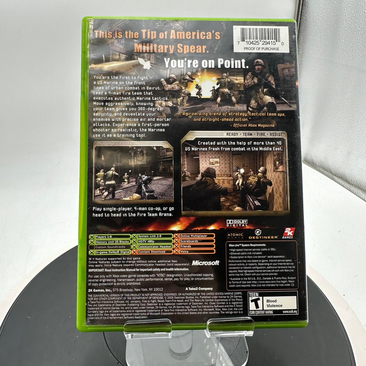PAL Xbox 360 Close Combat First to Fight CIB