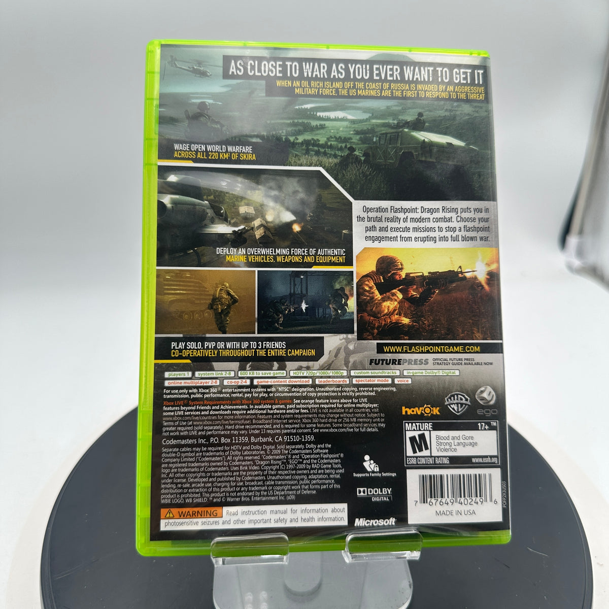 Xbox 360 Operation Flashpoint: Dragon Rising CIB