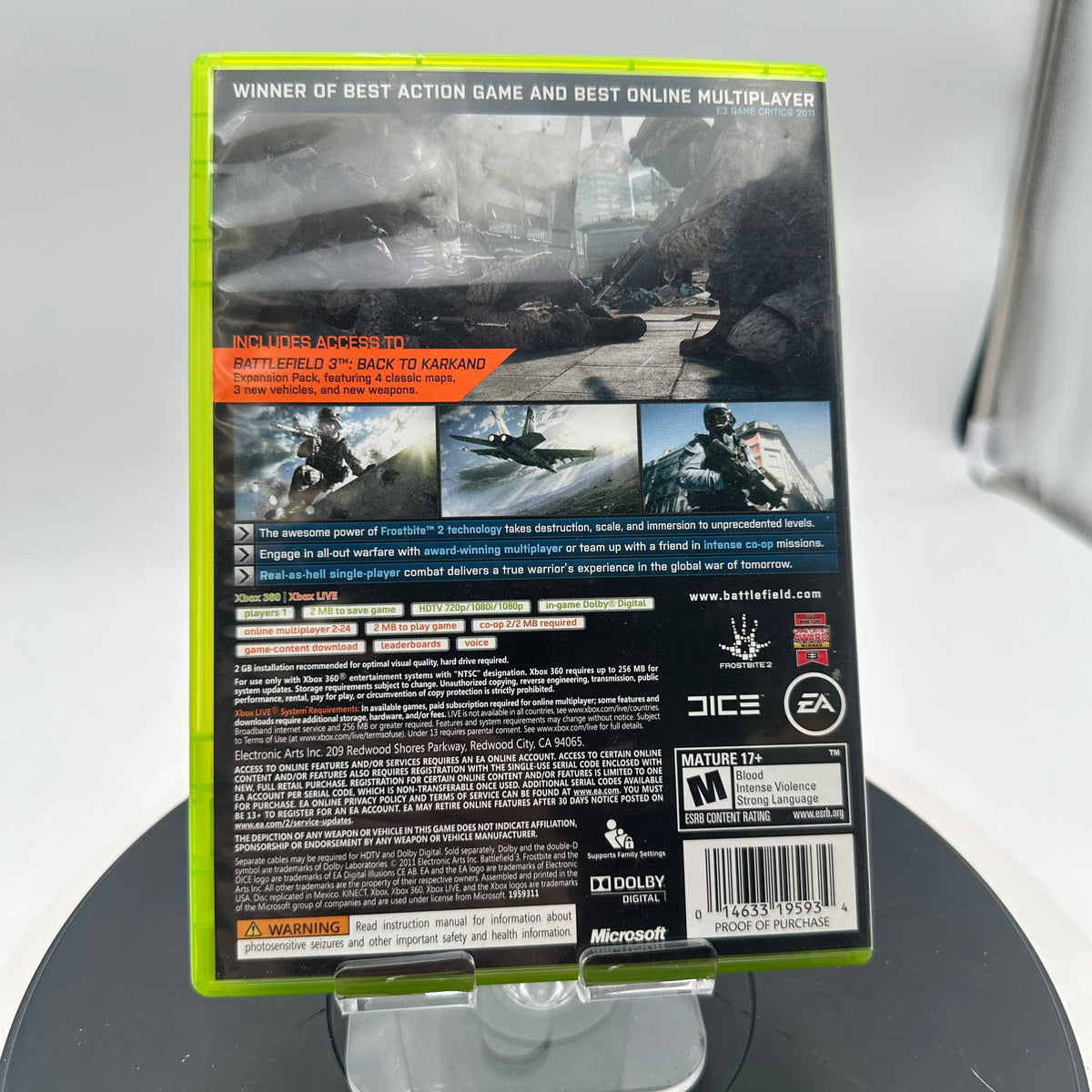 Xbox 360 Battlefield 3 Limited Edition Game and Case