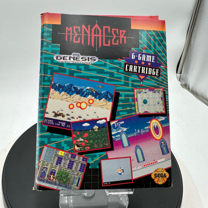 Sega Genesis Menacer Light Gun Sensor & 6-Game Cartridge Set CIB