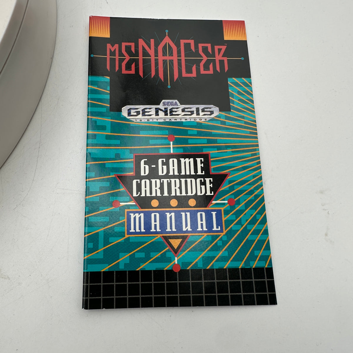 Sega Genesis Menacer Light Gun Sensor & 6-Game Cartridge Set CIB