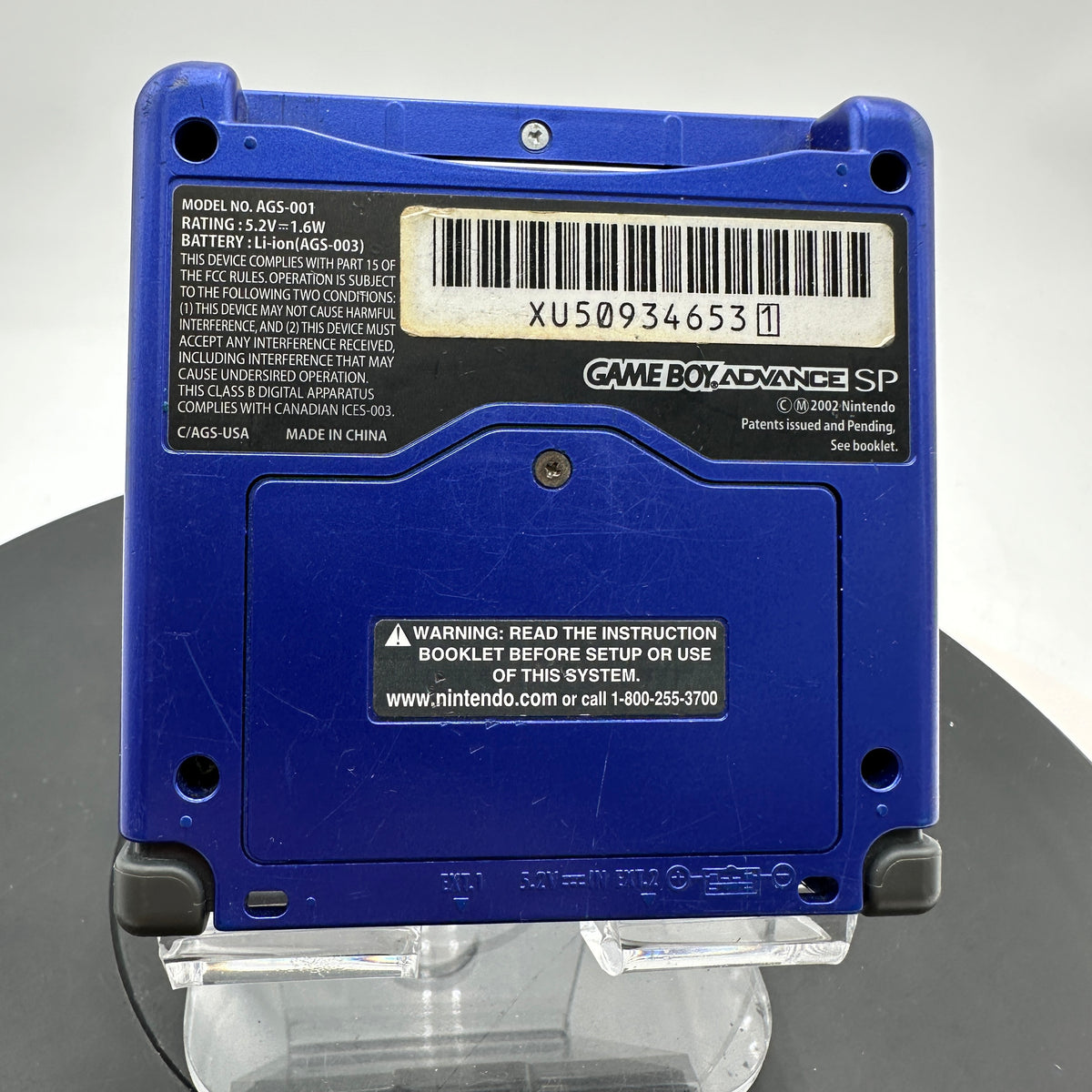 Nintendo Game Boy Advance SP AGS-001 2003 Handheld Console READ