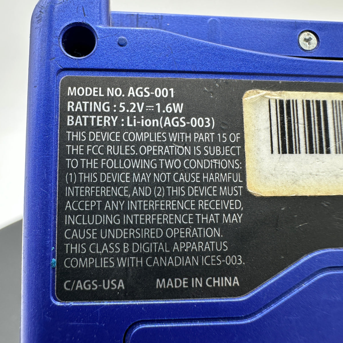 Nintendo Game Boy Advance SP AGS-001 2003 Handheld Console READ