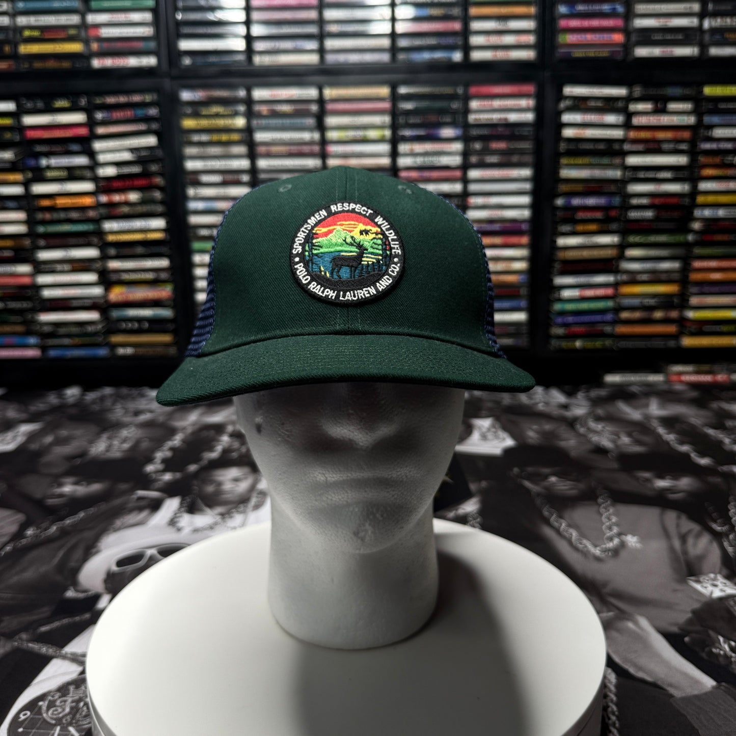 NWT Polo Ralph Lauren Sportsman Respect Wildlife Patch Trucker Hat Cap Outdoors Green