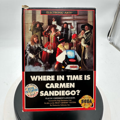 Sega Genesis Where in Time Is Carmen Sandiego Video Game CIB