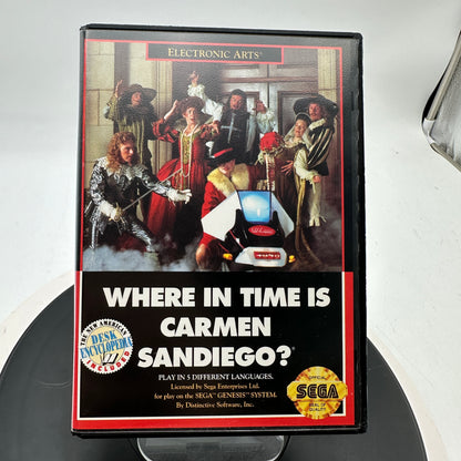 Sega Genesis Where in Time Is Carmen Sandiego Video Game CIB