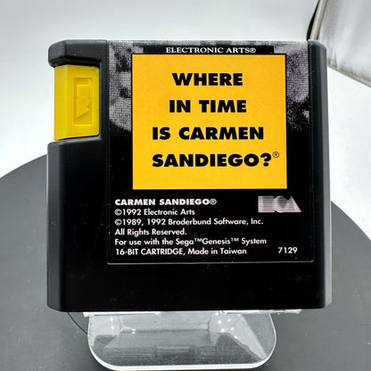 Sega Genesis Where in Time Is Carmen Sandiego Video Game CIB