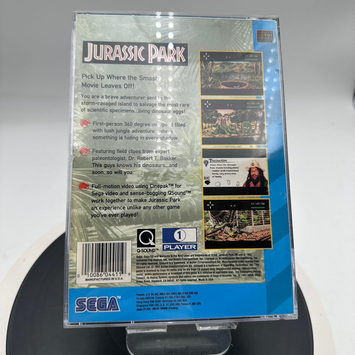 Jurassic Park Sega CD Case and Manual ONLY. READ