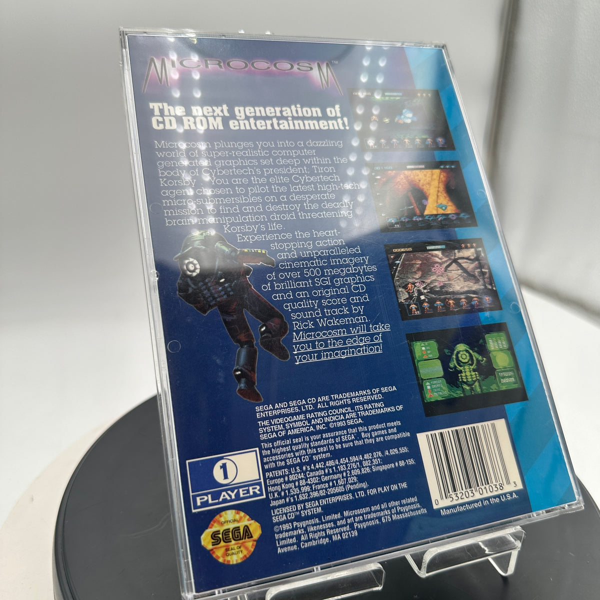 Sega CD Microcosm Black Video Game CIB MINTY