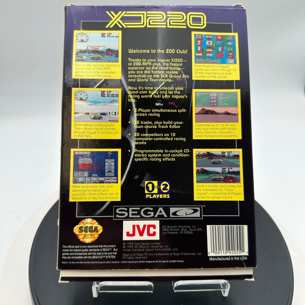 Sega CD Jaguar XJ220 Video Game CIB