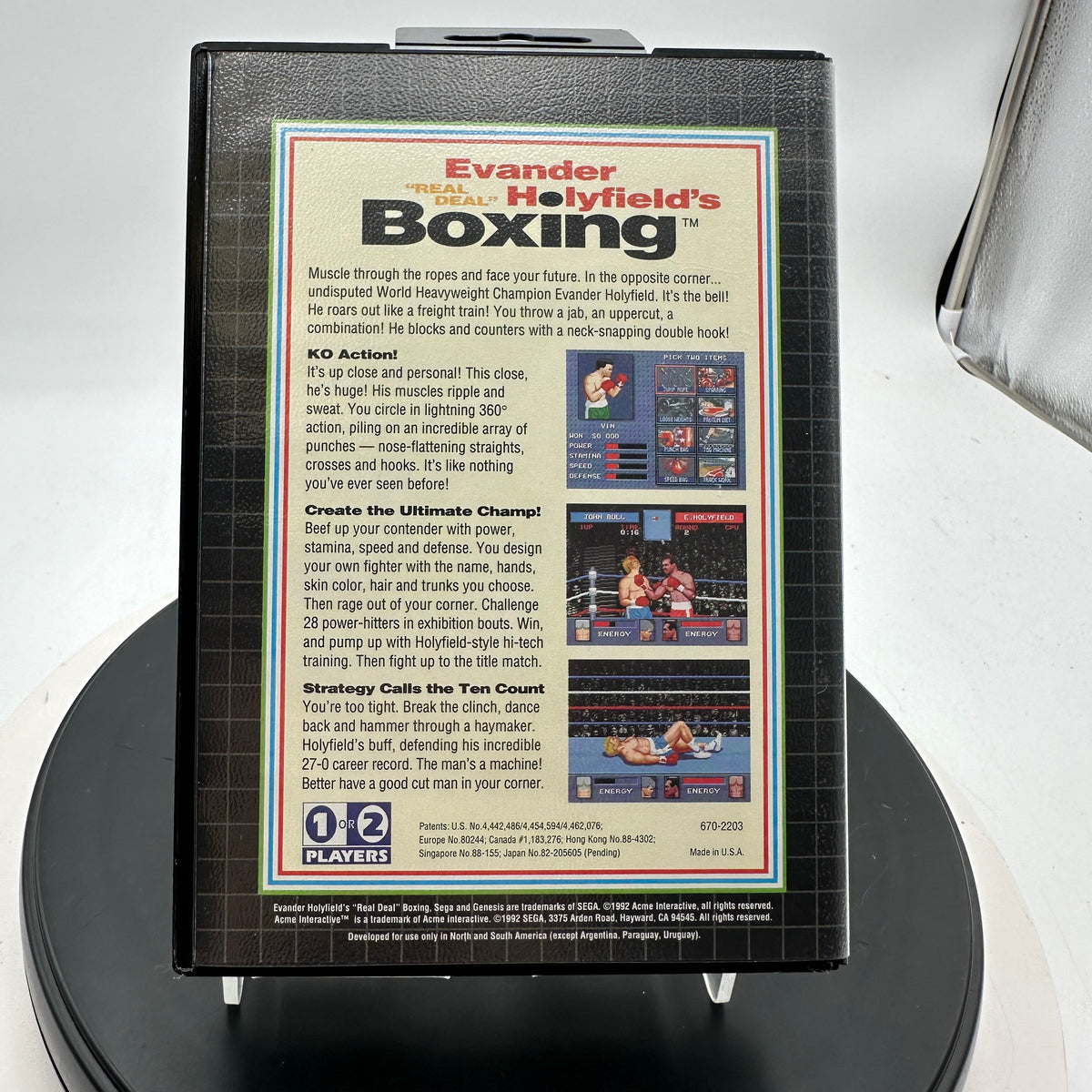 Sega Genesis Evander Holyfield's Real Deal Boxing CIB MINTY