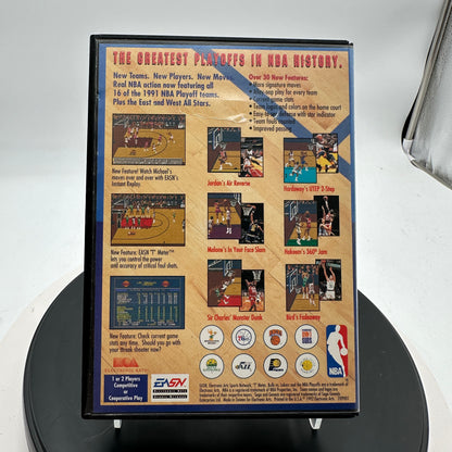 Sega Genesis Bulls vs Lakers and the NBA Playoffs Video Game CIB MINTY