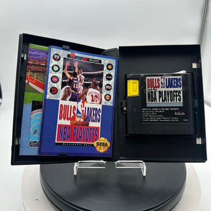 Sega Genesis Bulls vs Lakers and the NBA Playoffs Video Game CIB MINTY