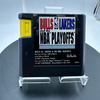 Sega Genesis Bulls vs Lakers and the NBA Playoffs Video Game CIB MINTY