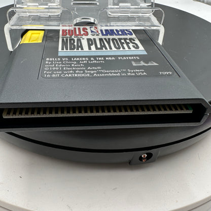Sega Genesis Bulls vs Lakers and the NBA Playoffs Video Game CIB MINTY