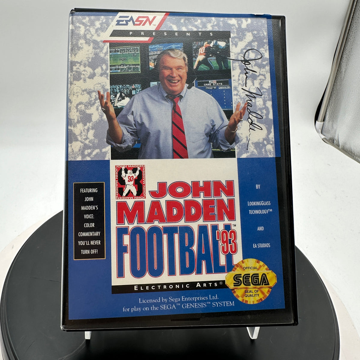 John Madden Football '93 Sega Genesis Video Game CIB MINTY