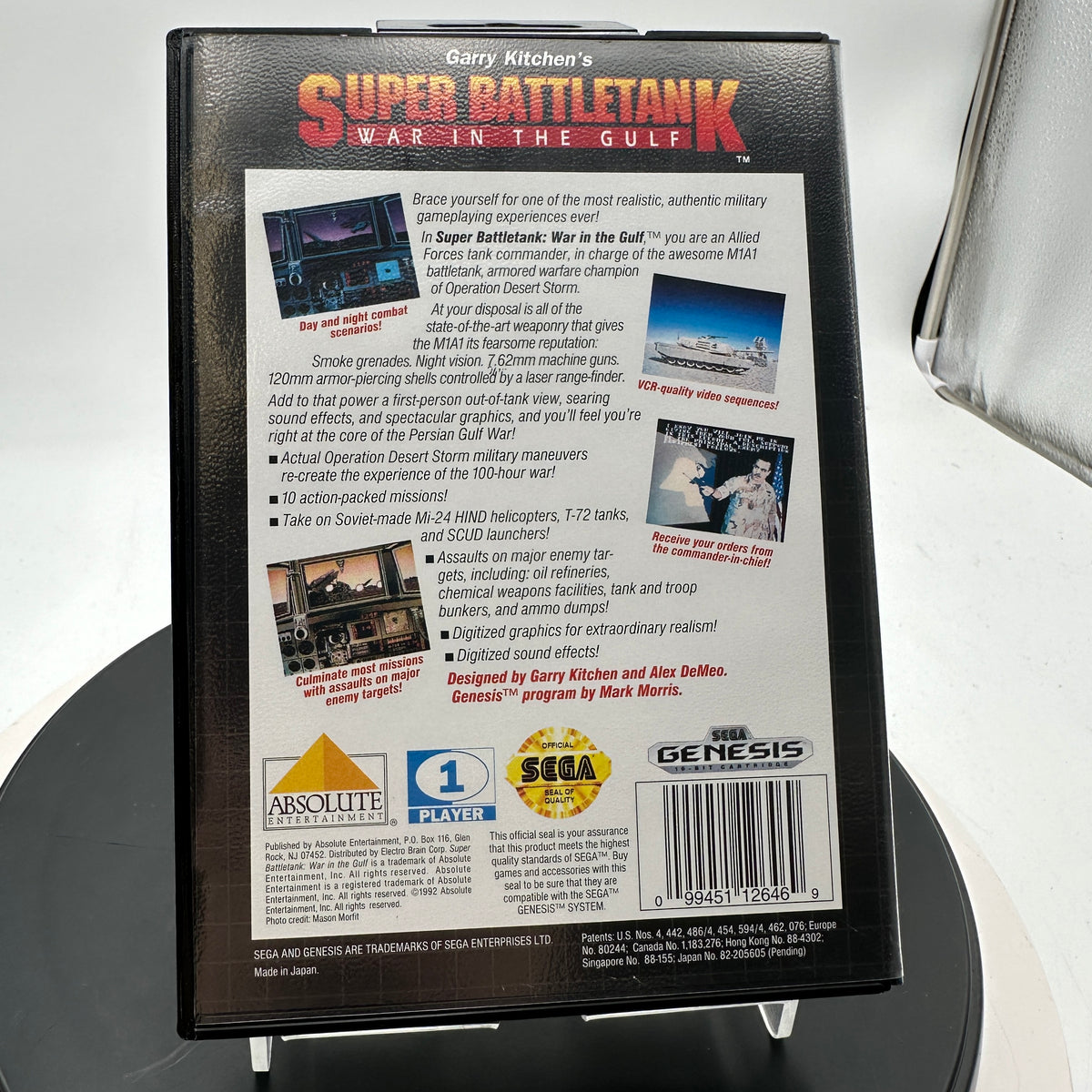 Sega Genesis Super Battletank: War in the Gulf Video CIB MINTY