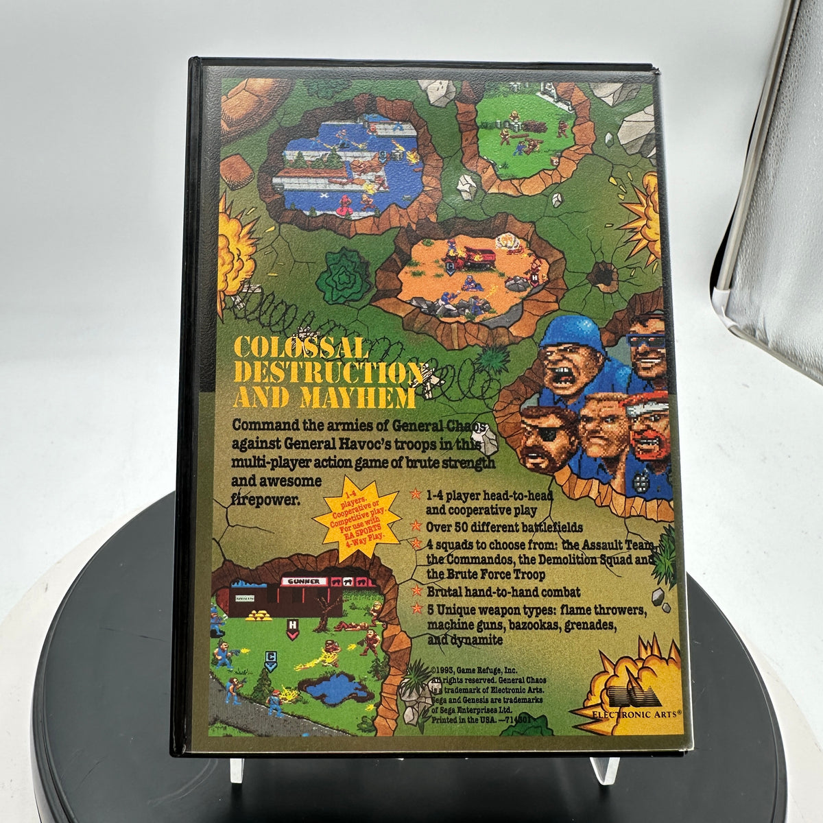 Sega Genesis General Chaos Video Game CIB MINTY