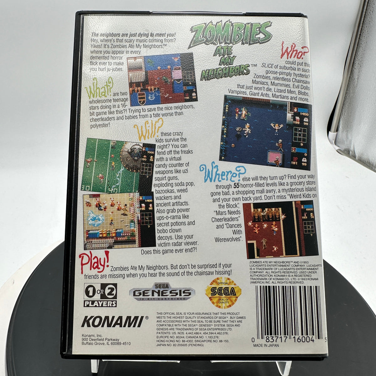 Zombies Ate My Neighbors Sega Genesis CIB MINTY