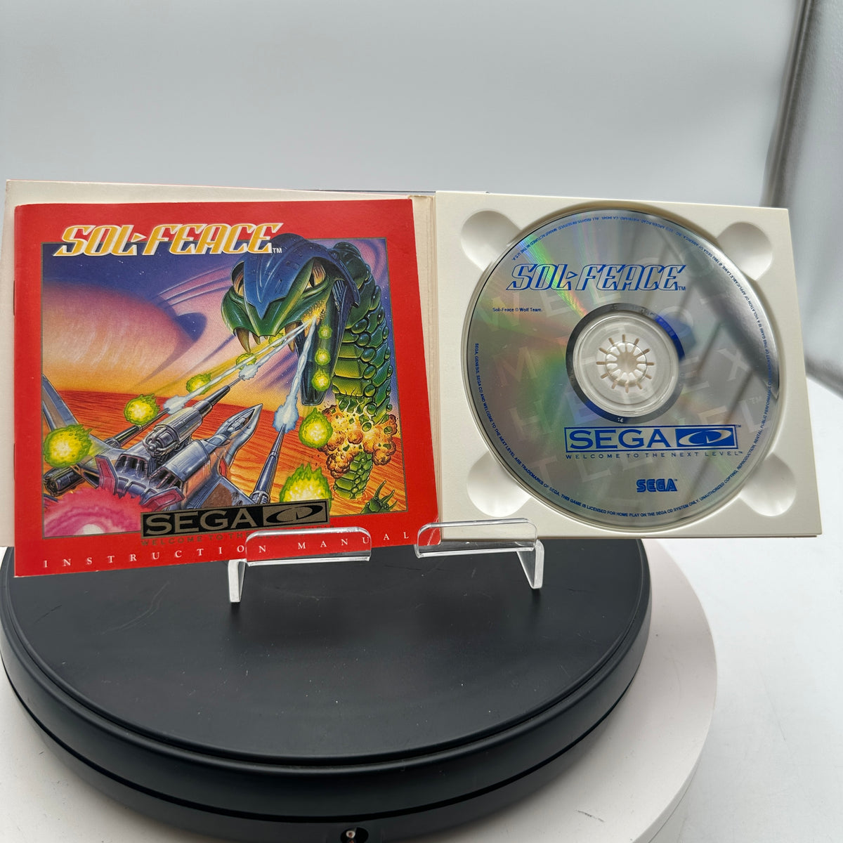 Sega CD Sol-Feace Video Game CIB MINTY