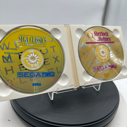 Sega CD Sherlock Holmes & Sega Classics Video Game CIB MINTY