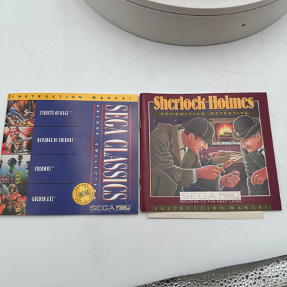 Sega CD Sherlock Holmes & Sega Classics Video Game CIB MINTY