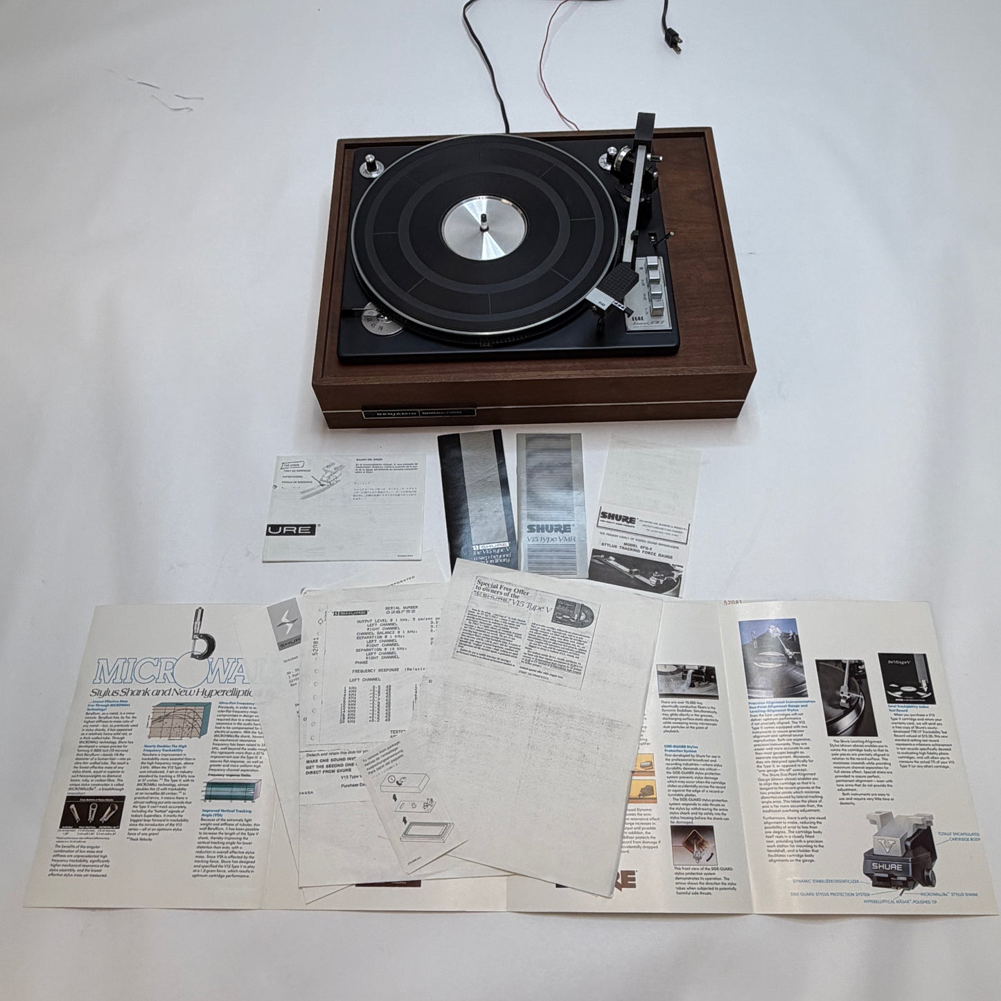 Benjamin Miracord 50HHII Automatic Turntable Brown