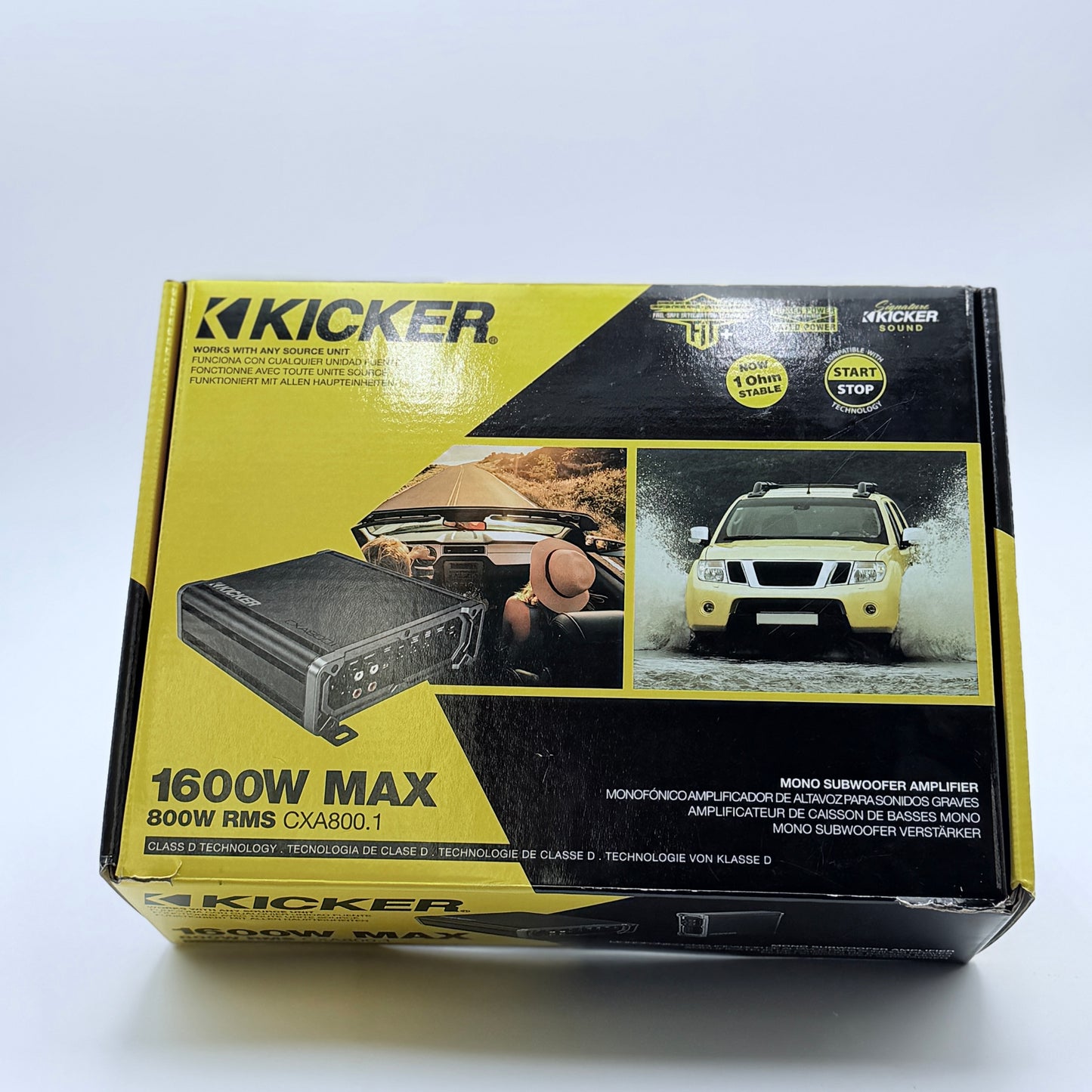 Kicker 1600W Max 800 RMS CXA800.1 Car Audio Amplifier In Box