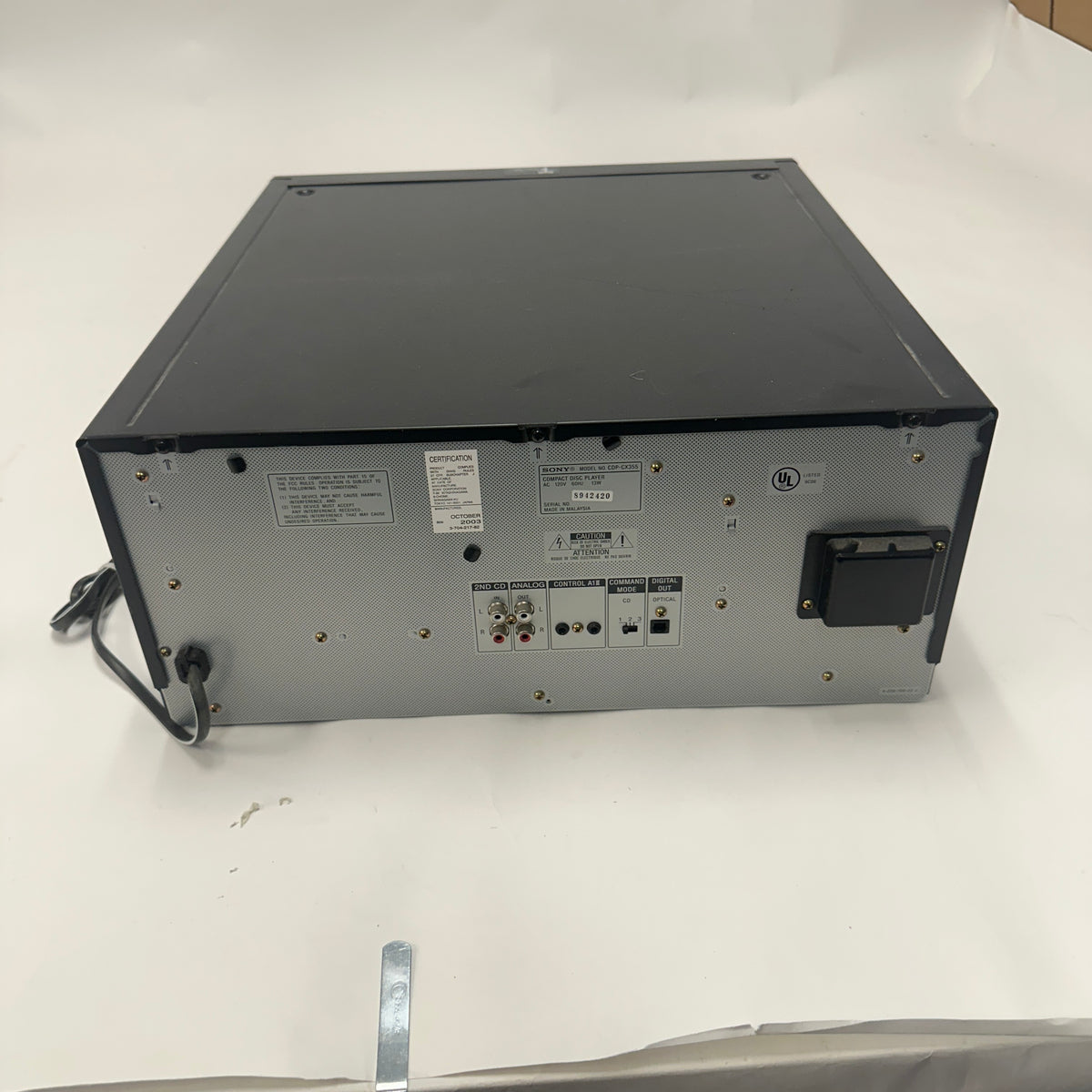 Sony CDP-CX355 300 Disc CD Player READ