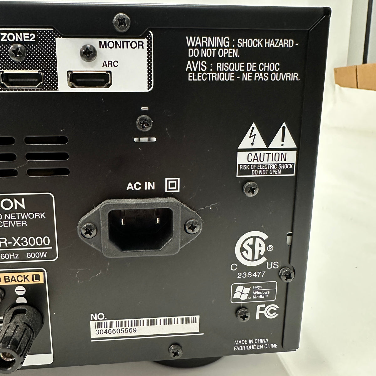 Denon AVR-X3000 IN-Command Series Home Audio Receiver