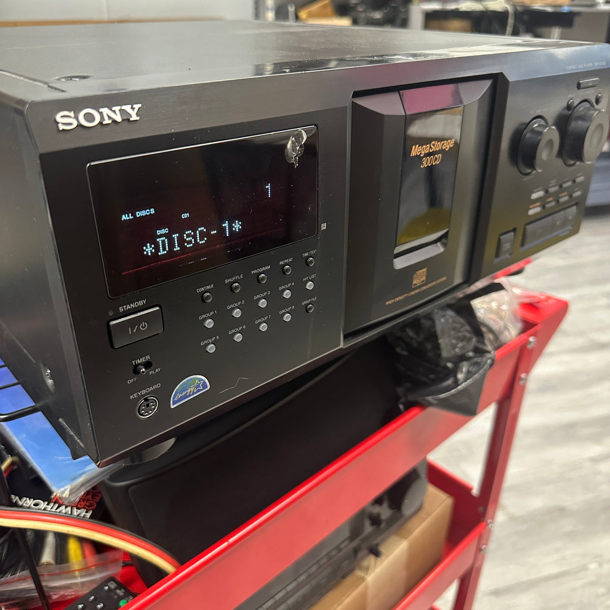 Sony CDP-CX355 300 Disc CD Player READ