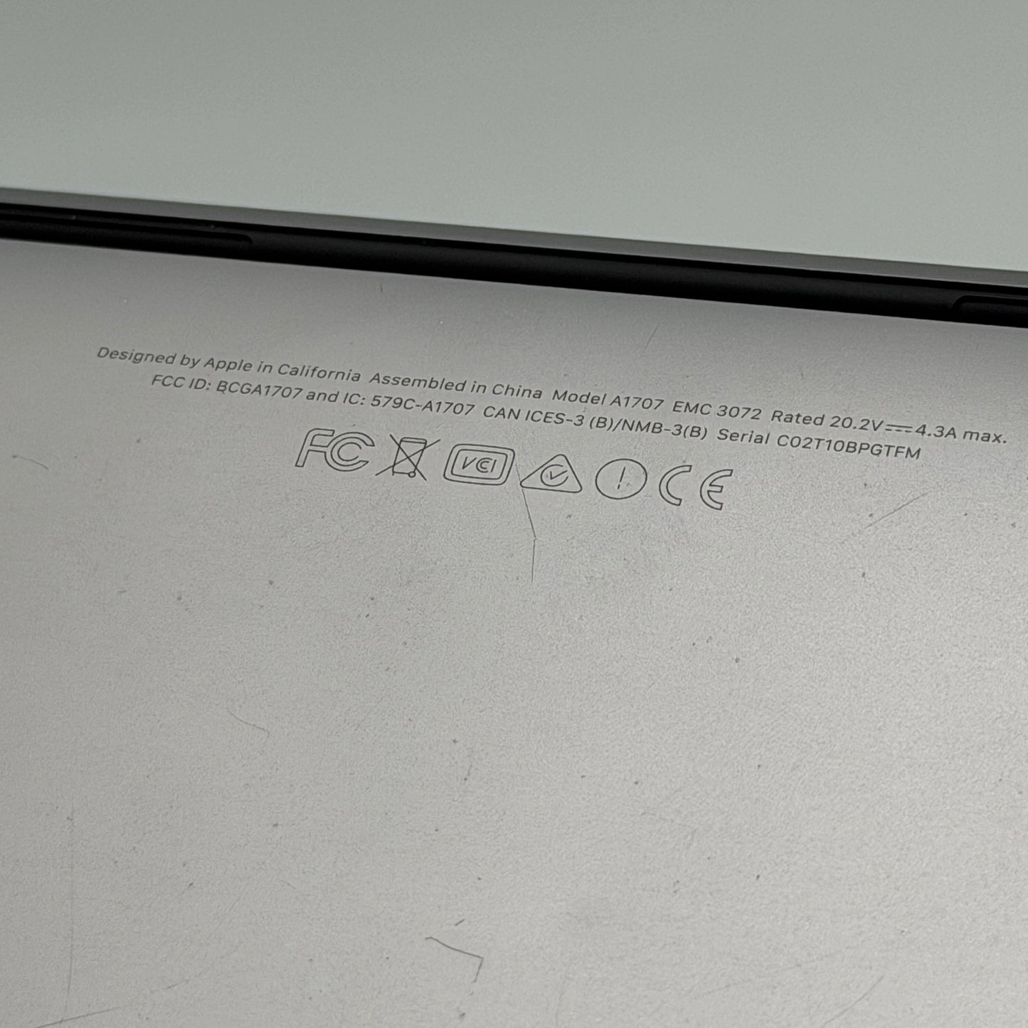 Apple MacBook Pro 15" A1707 (2016) i7 512GB 16" 16GB For Parts or Repair