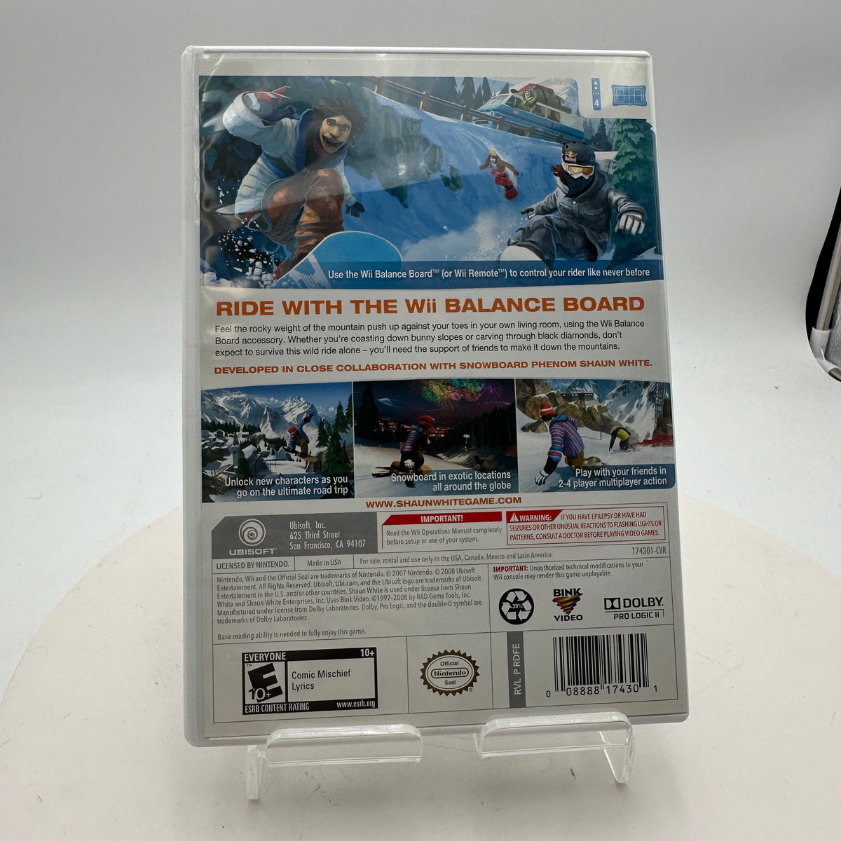 Shaun White Snowboarding Road Trip for Nintendo Wii CIB