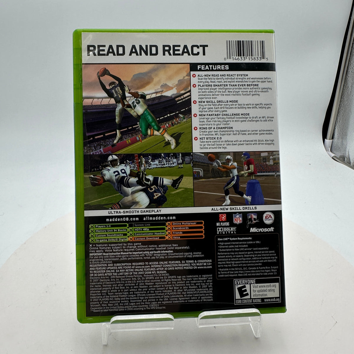 Madden 2008 Xbox Video Game CIB