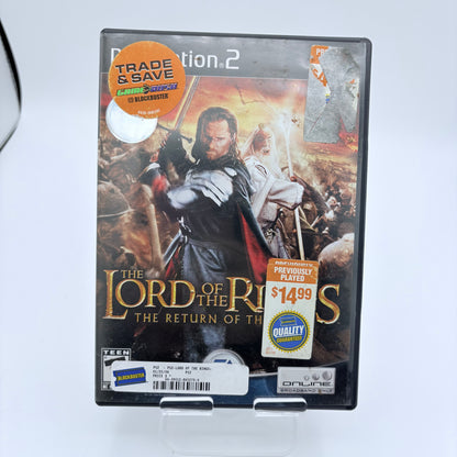 Playstation 2 Lord of the Rings Return of the King Video Game With Case and Manual