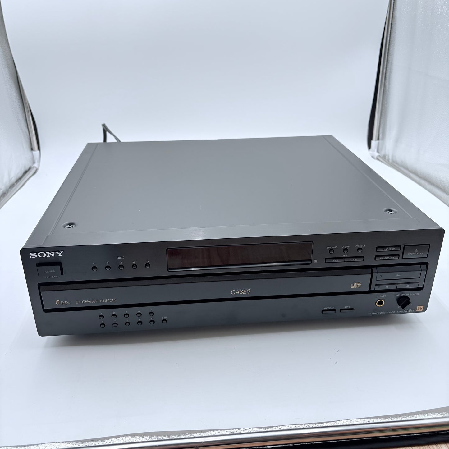 Sony CDP-CA8ES 5 Disc CD Changer Tested No Remote