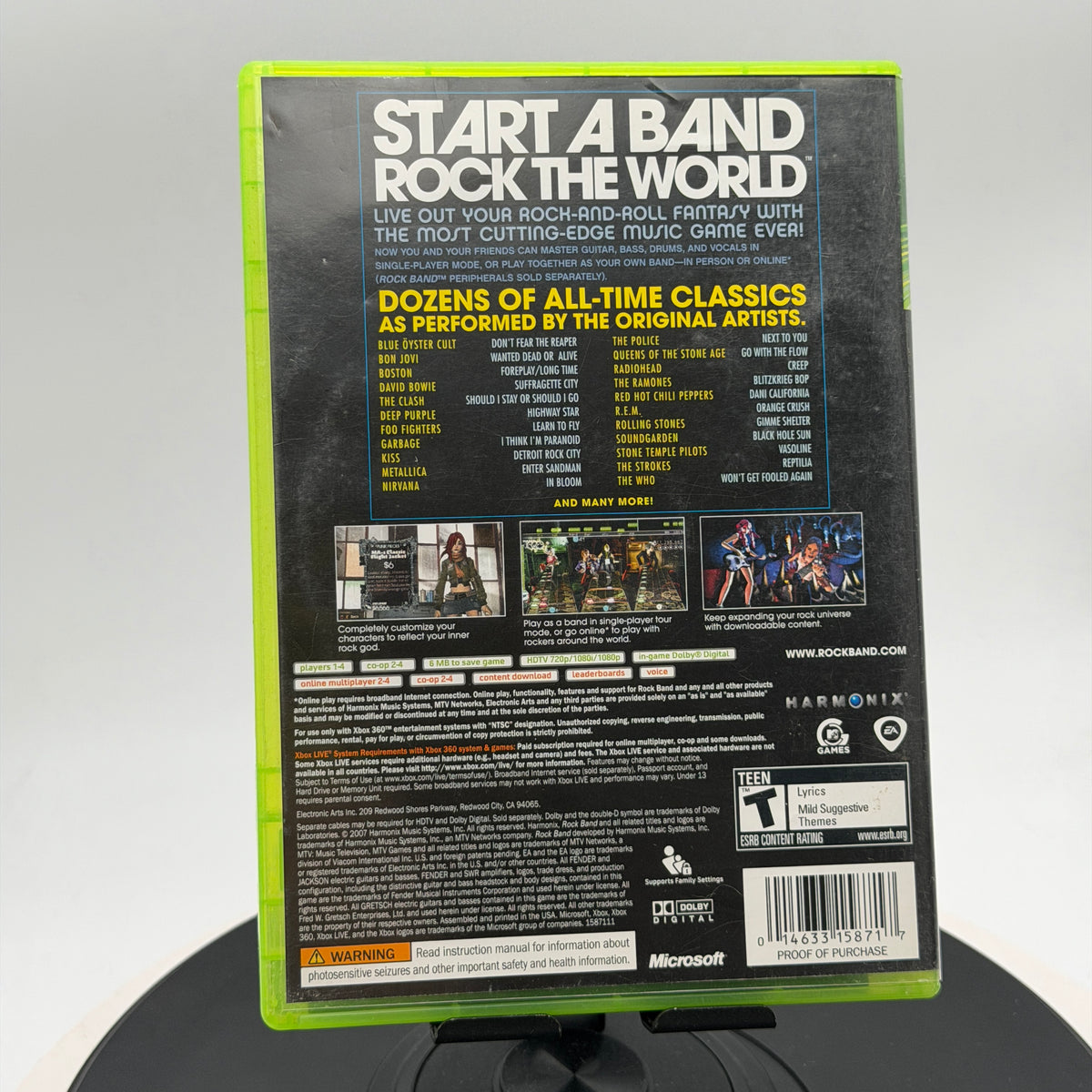 Xbox 360 Rock Band Video Game Black CIB