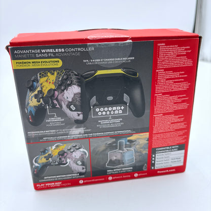 Nintendo Switch PowerA Advantage Wireless Controller Pokemon With Box