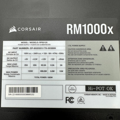 CORSAIR RM1000x Power Supply READ