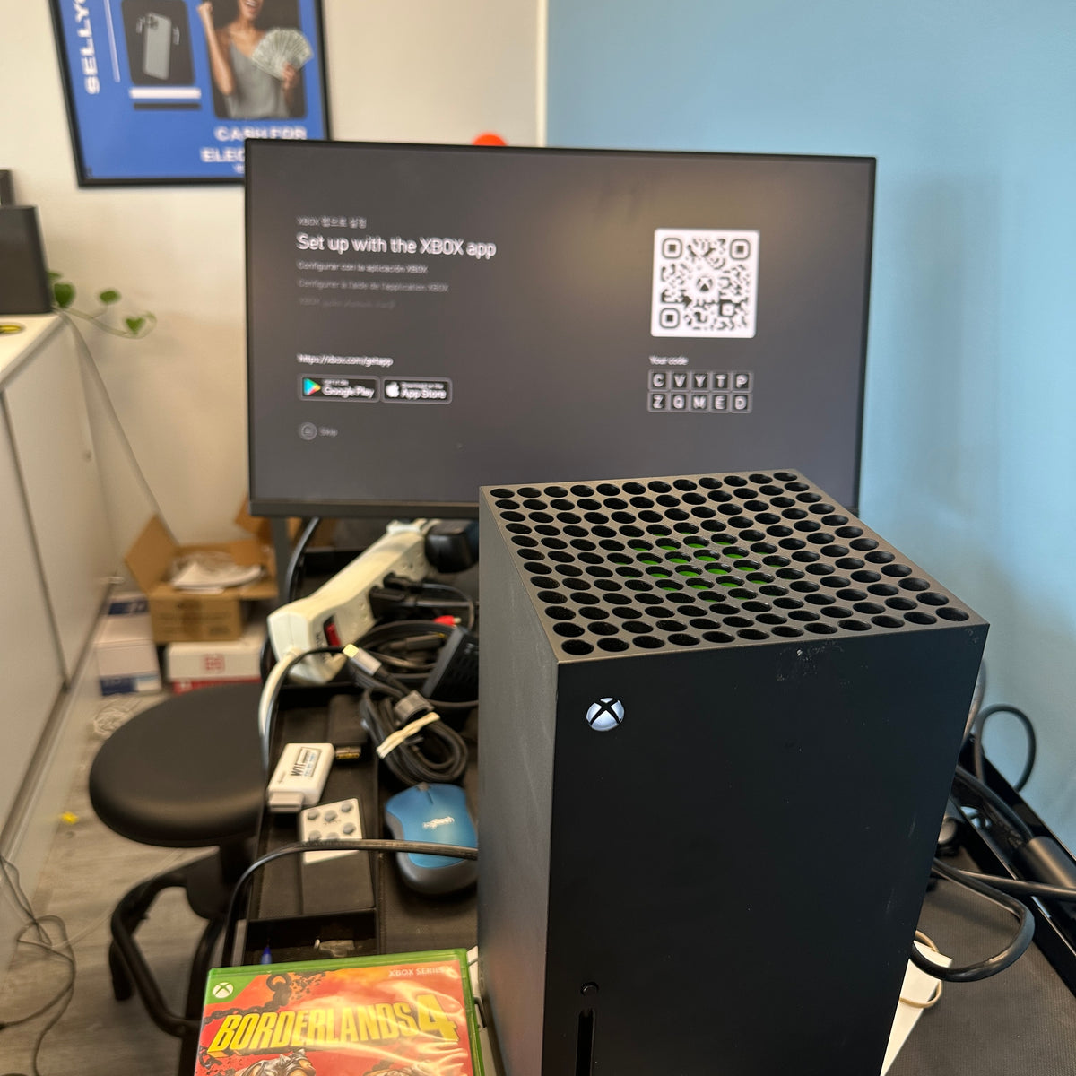 Microsoft Xbox Series X (1882) 2020 Black 825GB With 1 Controller and Cables