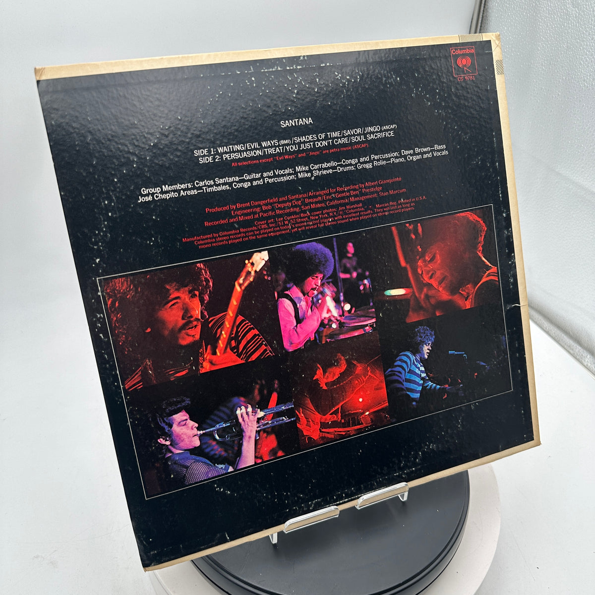 Santana 1969 LP Columbia CS 9781 Red 360 Sound Vinyl Record