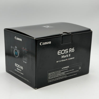 Canon EOS R6 Mark II RF 24-105 F4 L IS USM KIT - New Open Box, 5 Shutter Count
