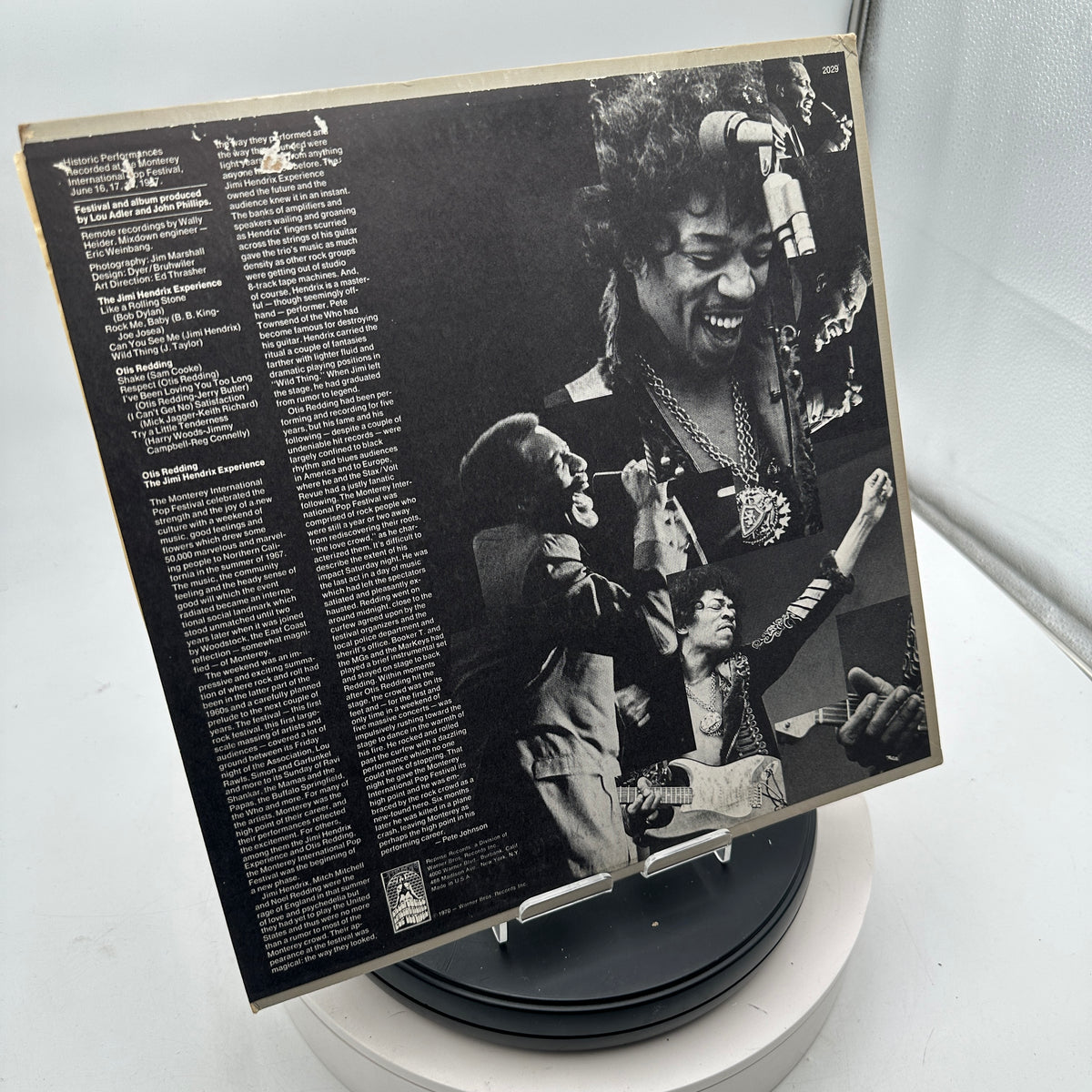 OTIS REDDING JIMI HENDRIX EXPERIENCE At The Monterey LP 1970 Reprise MS 2029 VG