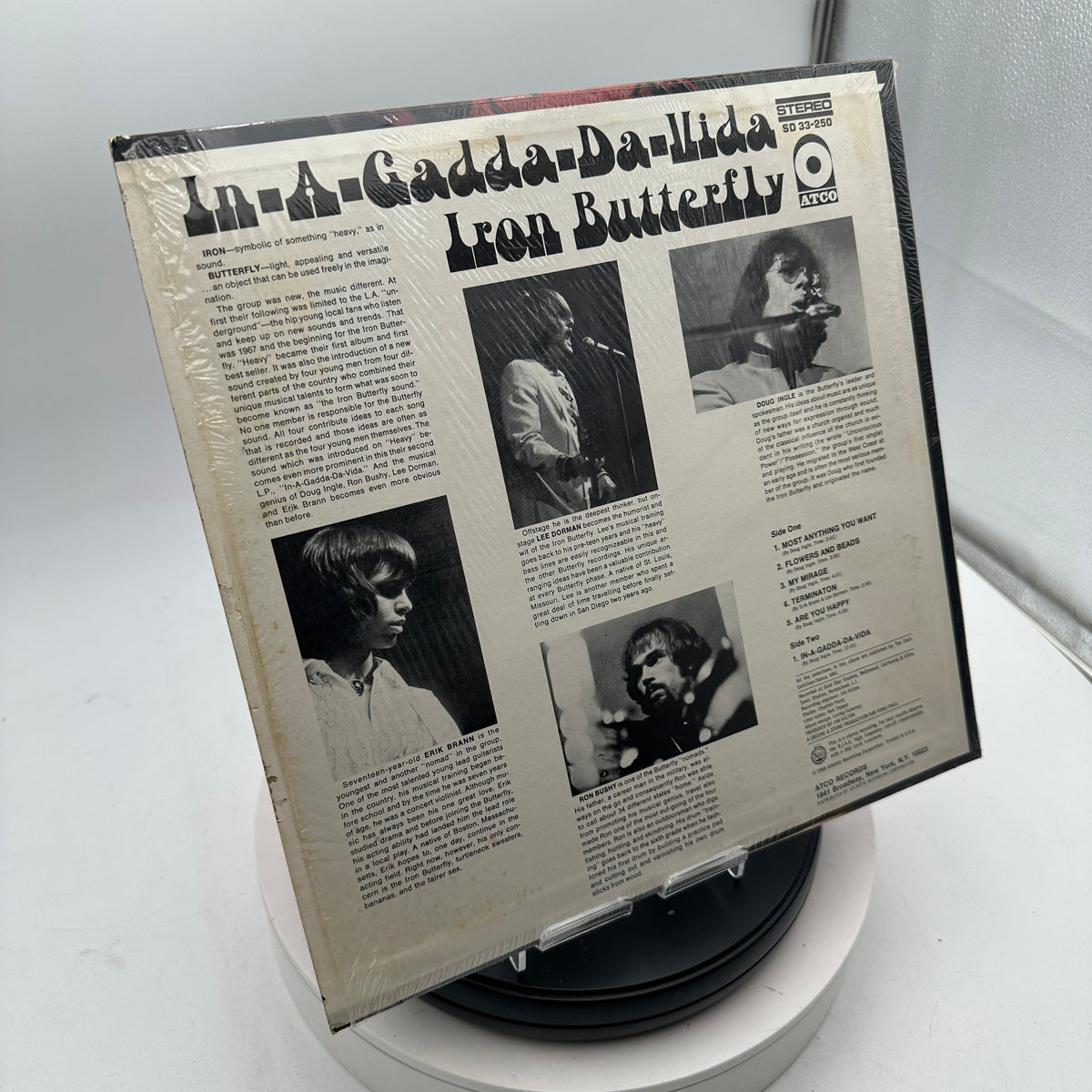 Iron Butterfly In-A-Gadda-Da-Vida Rock ATCO Vinyl LP Stereo 1968 SD 33-250