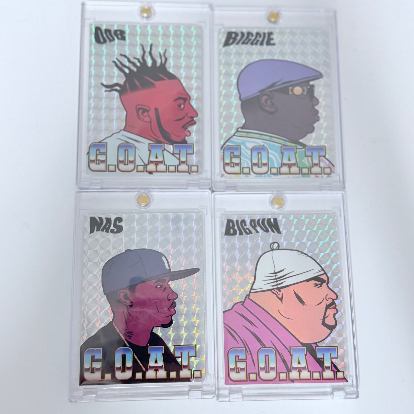 Rare G.O.A.T Hip Hop Stickers - Complete Set Featuring Big Pun, Biggie, NAS, ODB